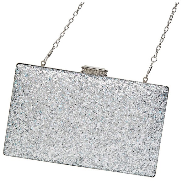 Cariedo Handbags - NWT Silver Sparkly Clutch Purse 👛